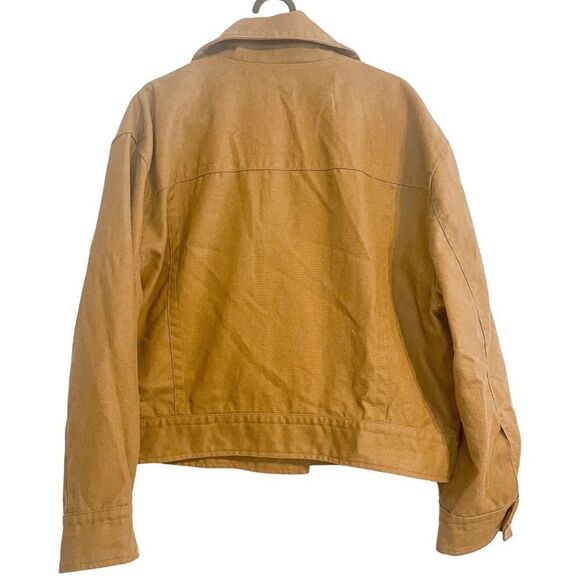 Banana Republic Amelia Flight Jacket Hemp Caramel Apple L - Picture 6 of 12
